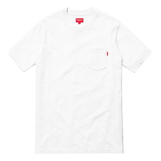 Supreme FW18 S/S Pocket Tee White Short Sleeve Unisex SUP-FW18-084