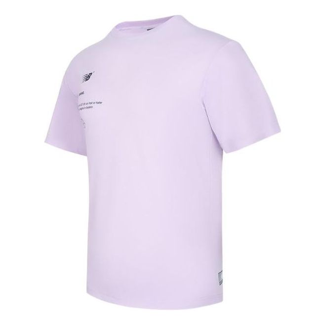 New Balance Lifestyle Logo T-Shirt Asia Sizing 'Lilac' 5EC2U863-DV