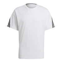 adidas Back Stripe Sports Round Neck Short Sleeve White GP9511