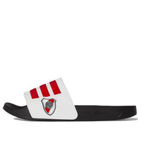 adidas Adilette Cozy Wear-Resistant White Unisex Slippers 'White Red Black' FZ7324