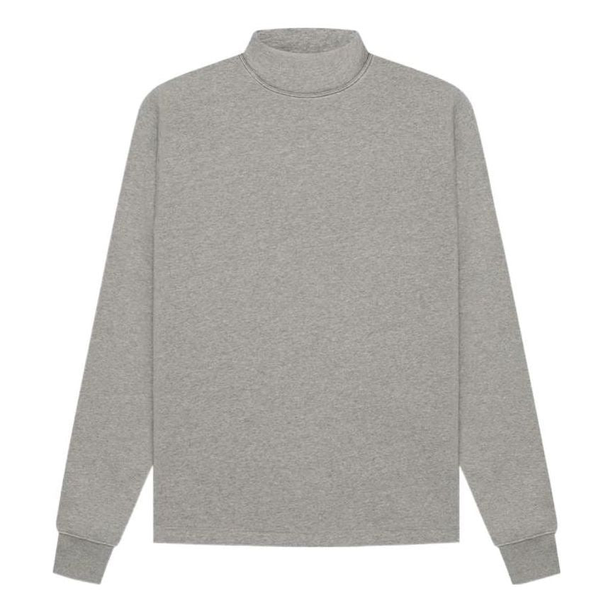 Fear of God Essentials FW22 Core Relaxed Mockneck Dark Oatmeal FOG-FW22-235