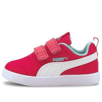 (TD) PUMA Courtflex V2 Mesh Sneakers White/Pink 371759-02