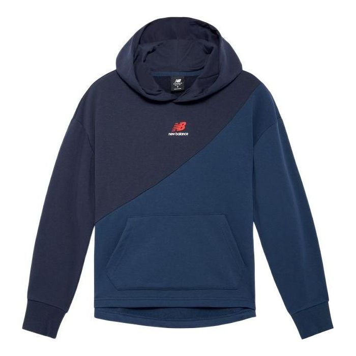 (WMNS) New Balance Essentials New Wave Hoodie Asia Sizing 'Natural Indigo' WT23559-NGO