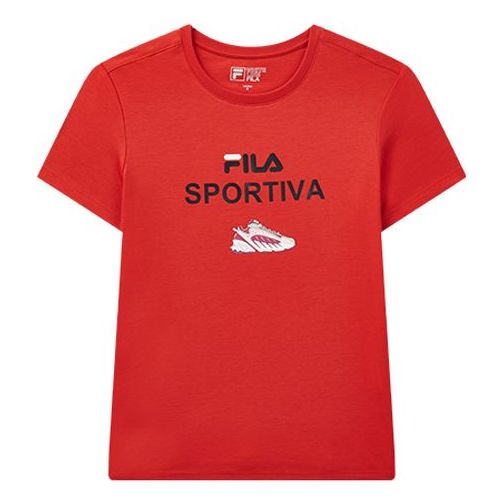 (WMNS) FILA ADE Short Sleeve Red T-Shirt F11W028158F-RD