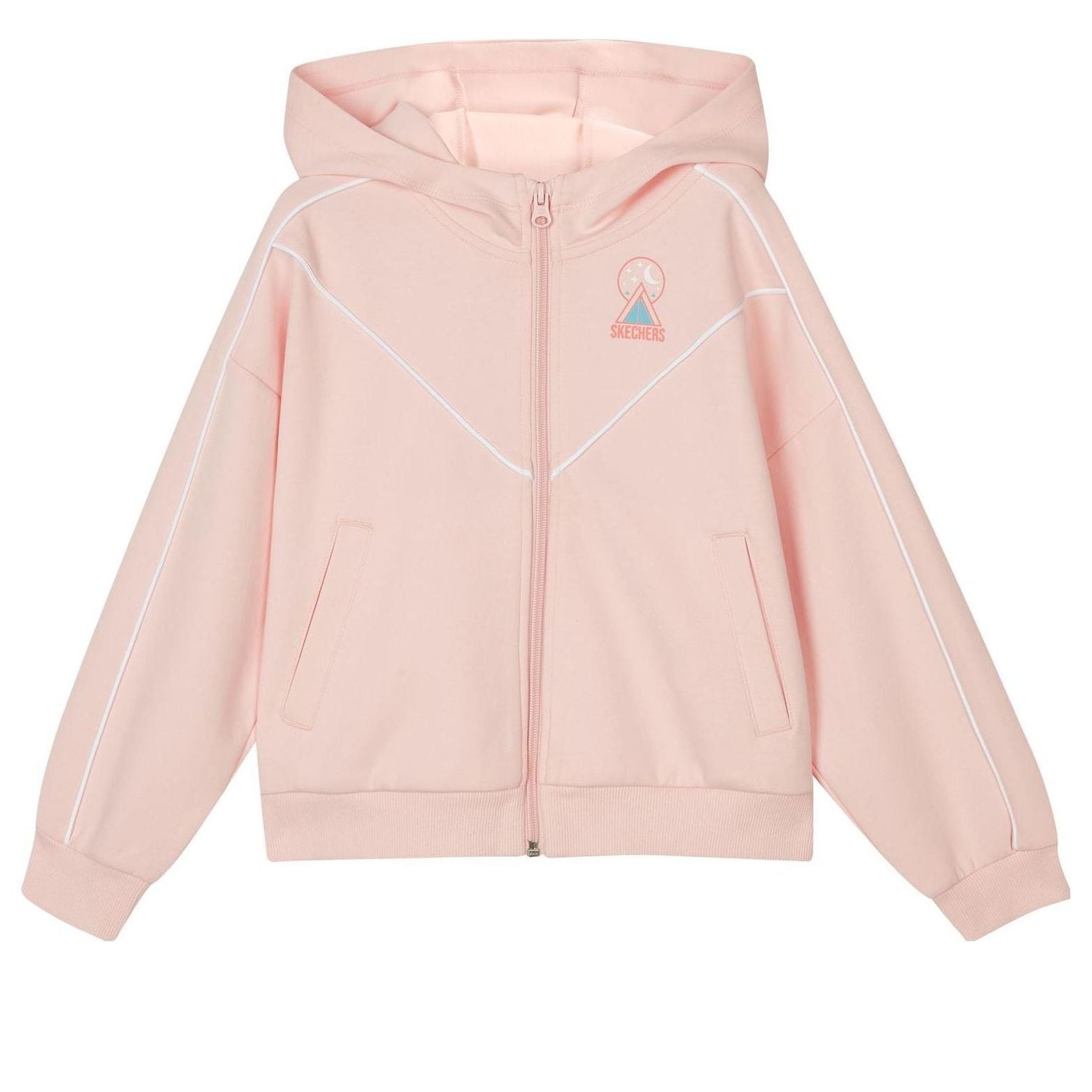 (GS) Skechers Casual Series Letter Printed Knitted Jacket 'Pink' L323G043-01UJ