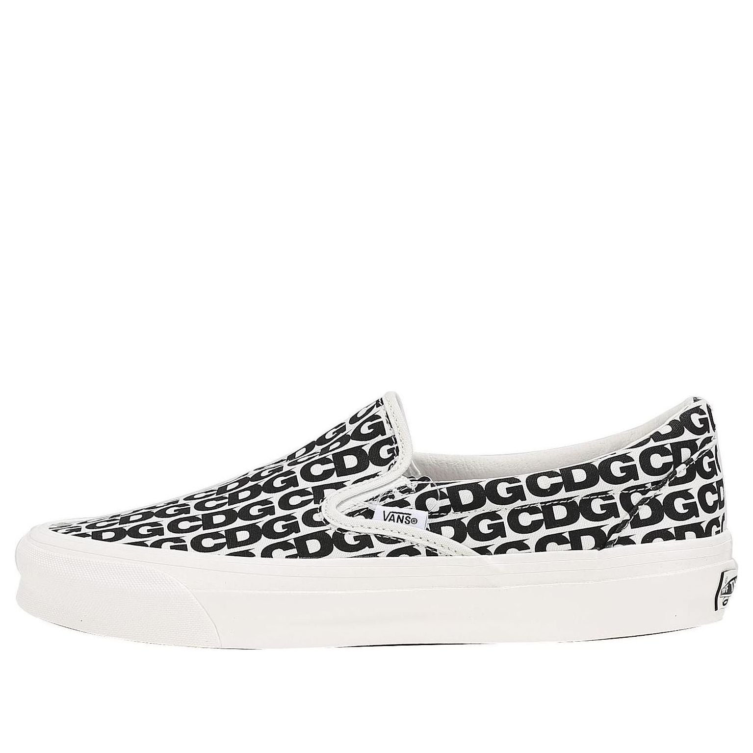 Vans COMME des GARCONS x OG Classic Slip-On 'CDG Print - Blanc De Blanc' VN0A32QNUY6
