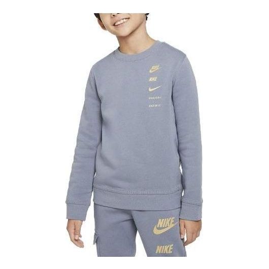 (GS) Nike Sportswear Standard Issue Crew-Neck Fleece Sweatshirt 'Cool Grey' FN7711-065