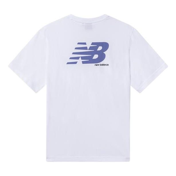 New Balance Lifestyle Logo T-Shirt Asia Sizing 'White Purple' 5EC26023-WT