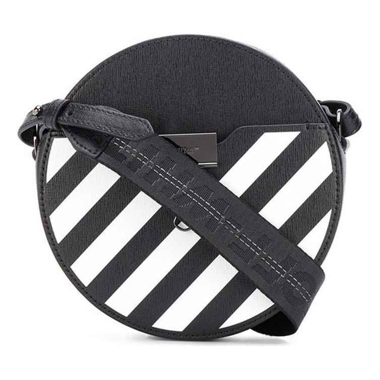 (WMNS) Off-White Diag Round shoulder bag Black OWNA110S20LEA0011001