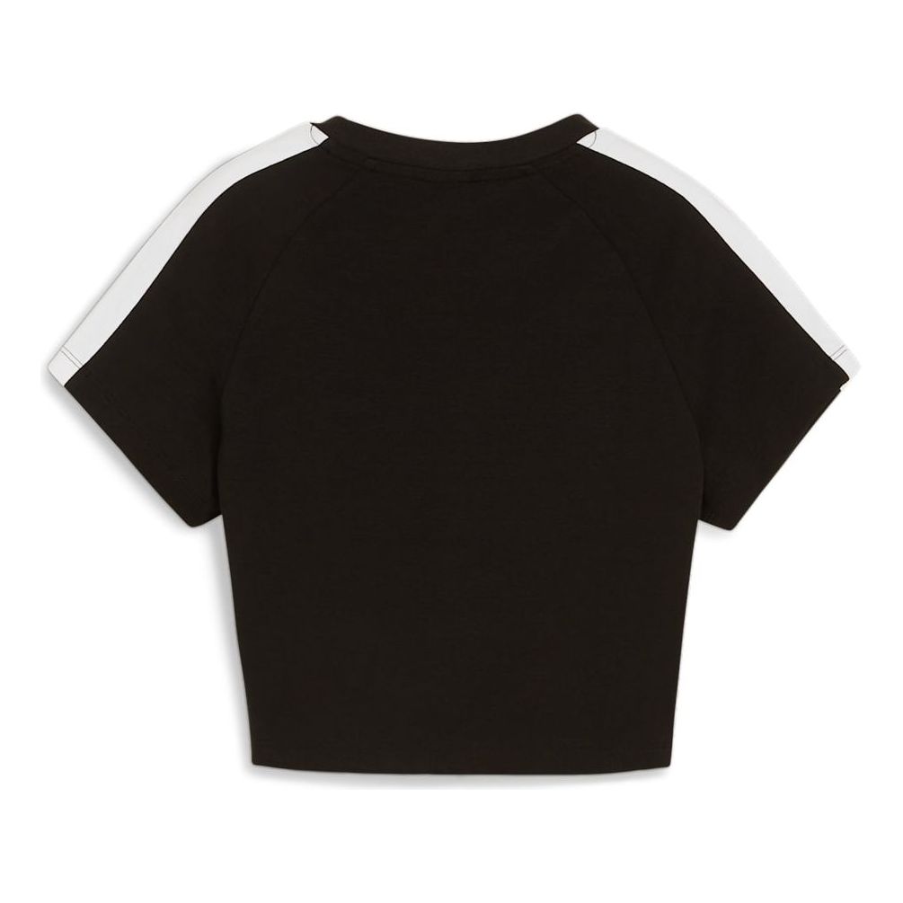 (WMNS) PUMA ICONIC T7 Baby Tee 'Black' 625598-01