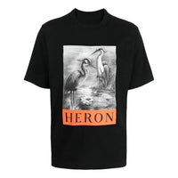 HERON PRESTON FW22 Logo Heron T-shirt 'Black' HMAA032C99JER0031010
