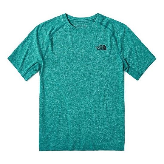 Men's THE NORTH FACE Logo Sports Round Neck Short Sleeve Green 49AA-H1H