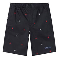 FILA Embroidered Pattern Woven Sports Shorts Blue F51M121811F-NV