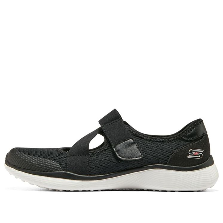 (WMNS) Skechers Lightweight Sports Shoes 'Black White' 896097-BKW
