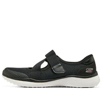 (WMNS) Skechers Lightweight Sports Shoes 'Black White' 896097-BKW