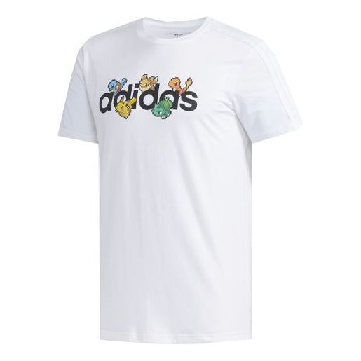 adidas neo x POKEMON Crossover Small Cotton Short Sleeve White FM6030