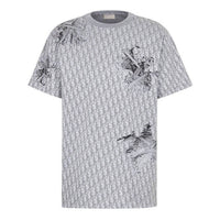 DIOR Twill Jacquard Short Sleeve For Men Grey 023J615E0626-C888