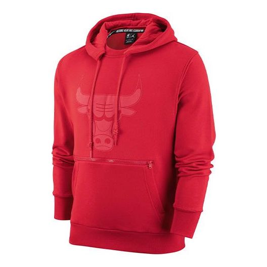 Men's Air Jordan Chicago Bulls Fleece Pullover University Red DB1521-657