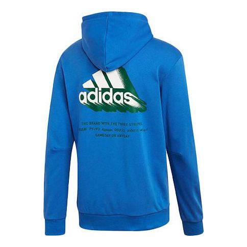 adidas Must Haves Graphic logo Printing Cozy Sports Blue FL4024