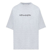 Balenciaga SS21 Printing Round-neck Tee Grey 620941TIV501167