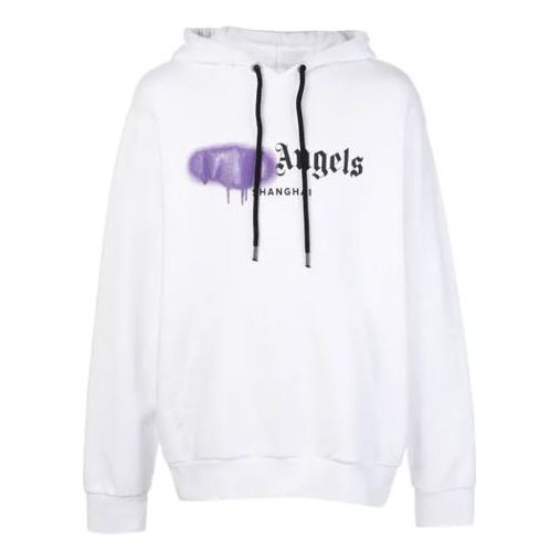 Men's PALM ANGELS Purple Alphabet Logo Printing White PMBB003S206360600195