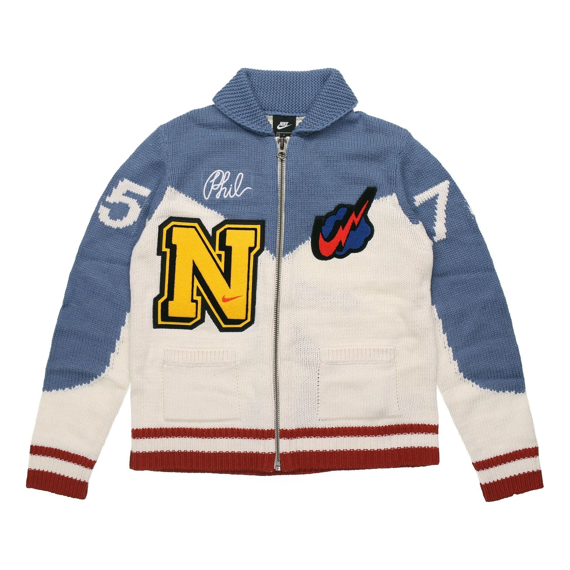 Nike Zipper Knit Asia Sizing 'Blue White' BV4616-110