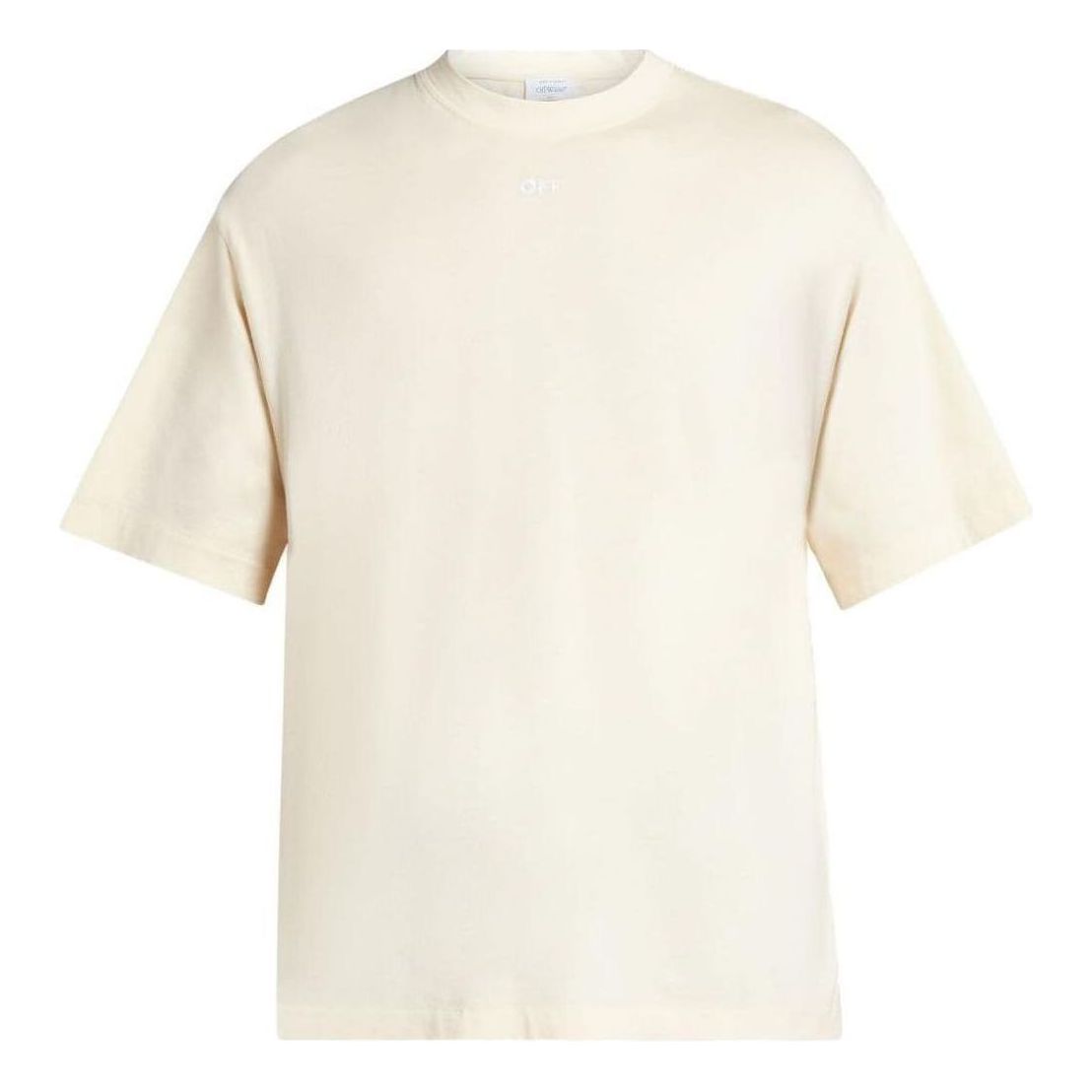 Off-White Arrows-embroidered Cotton T-shirt 'Angora White' OMAA120S24JER0040301