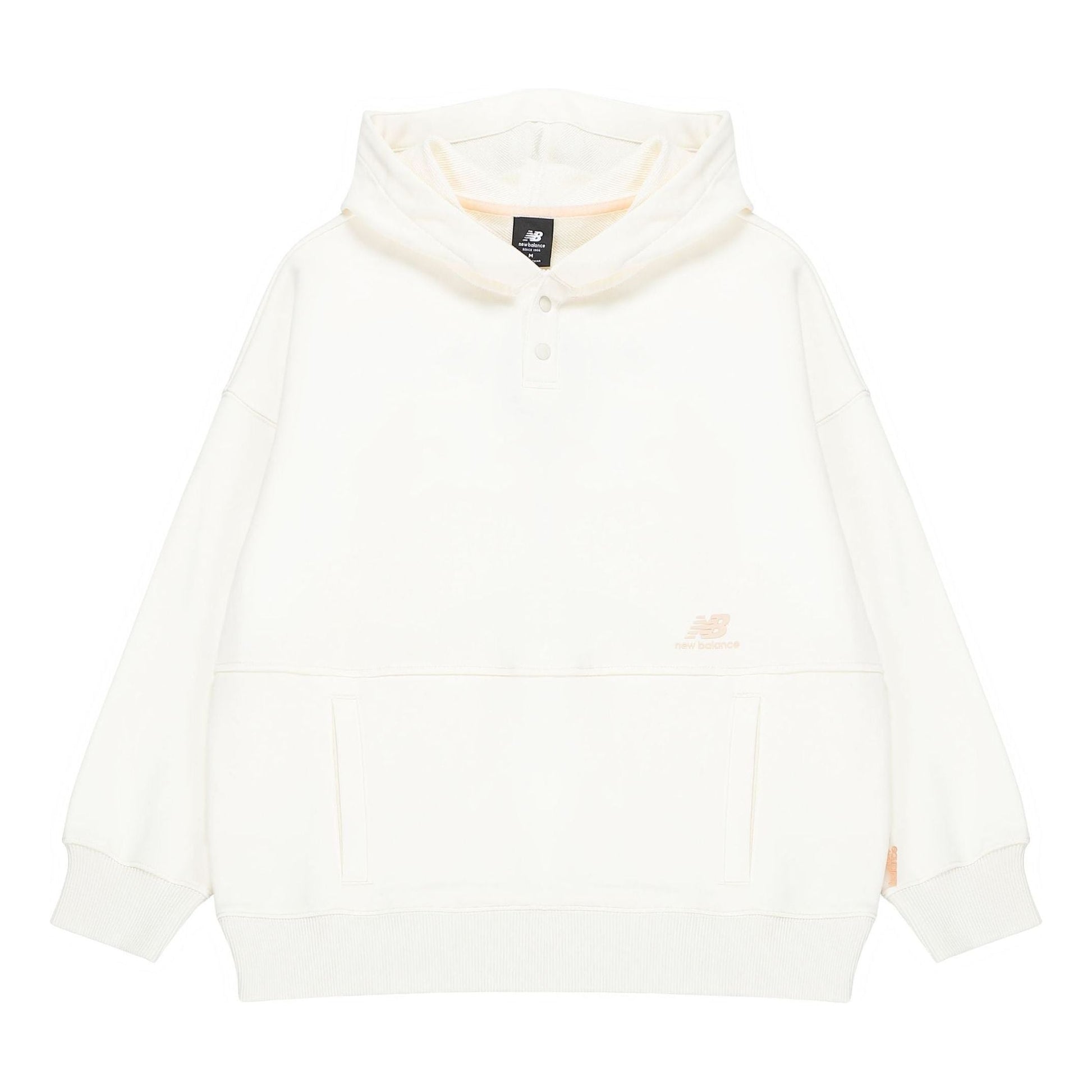 (WMNS) New Balance Classic Lifestyle Plain Hoodie Asia Sizing 'White' AWT23322-CIC
