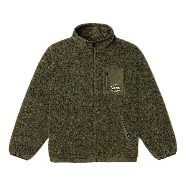 (WMNS) Vans Lamb's Wool Splicing Stay Warm Jacket Military Green VN0A5H6UKCZ