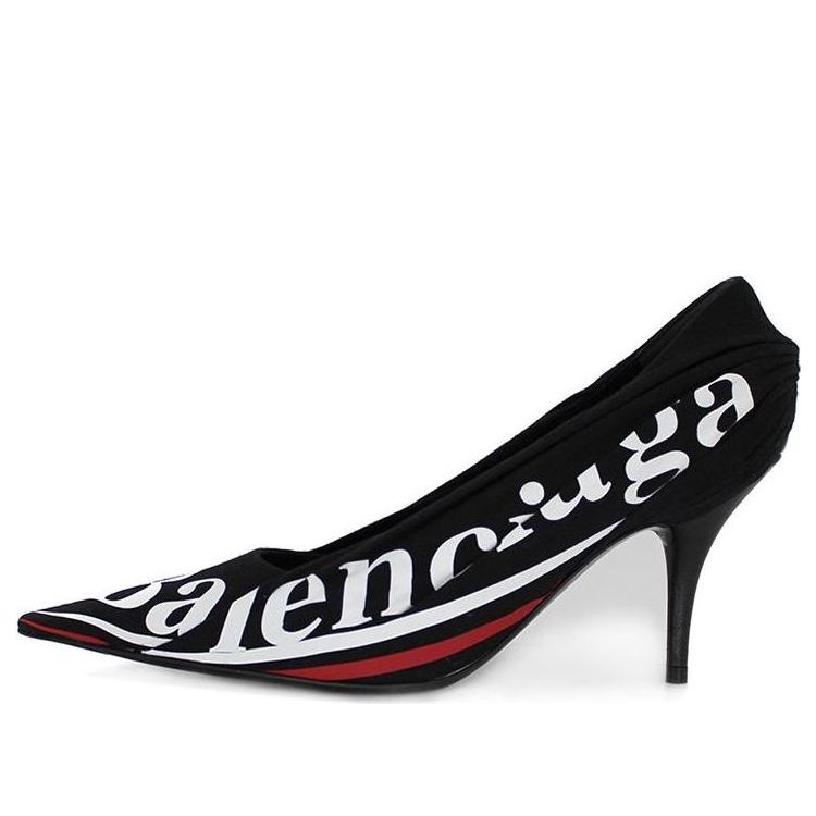 (WMNS) Balenciaga Campaign Logo Pumps 'Black' 495777W06001091