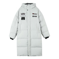 Skechers Letter Graphic Long Down Jacket 'White' L422U075-00KB