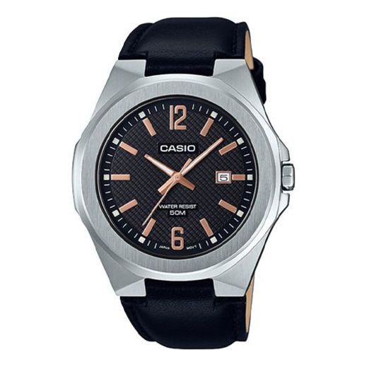CASIO STANDARD Series Belt Waterproof Calendar Men's MTP-E158L-1A Mens Black Digital MTP-E158L-1AQ