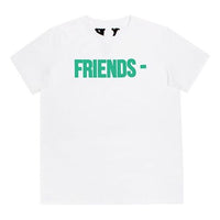 VLONE Friends Back Large Logo Short Sleeve Couple Style White Green VLTE17SS002-WT