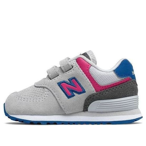 New Balance Hook / Loop 574 Grey Pink Toddler IV574JGO