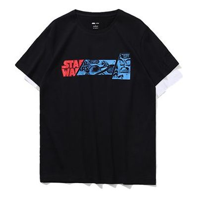 Li-Ning Star War Series Anime Alphabet Printing Short Sleeve Black AHSP739-2