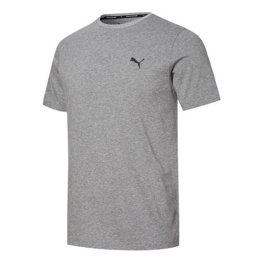 PUMA Logo Round Neck Sports Short Sleeve Gray 848723-03