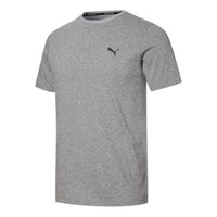 PUMA Logo Round Neck Sports Short Sleeve Gray 848723-03
