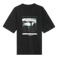 HERON PRESTON SS23 Misprinted Heron T-shirt 'Black' HMAA032S23JER0061010