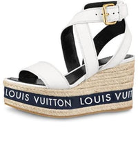 (WMNS) LOUIS VUITTON LV boundary Wedge Sandal 'White' 1A64GK