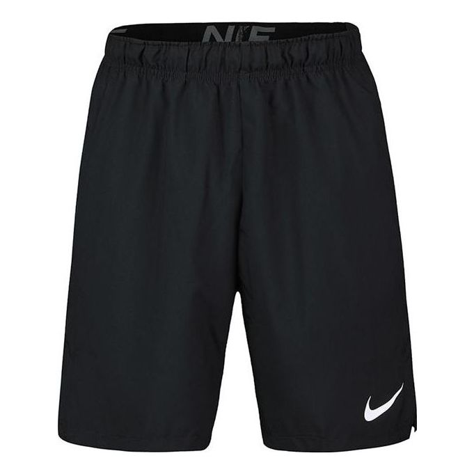 Men's Nike Solid Color Brand Logo Printing Training Shorts Black DQ1894-010