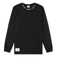 WTAPS Pyn. Design Ls 01 / Tee. Cotton Logo Long-Sleeve Unisex Black 201ATDT-CSM15