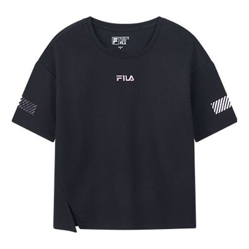 (WMNS) FILA Reflective Logo Printing Short Sleeve Navy Blue F11W028101F-NV