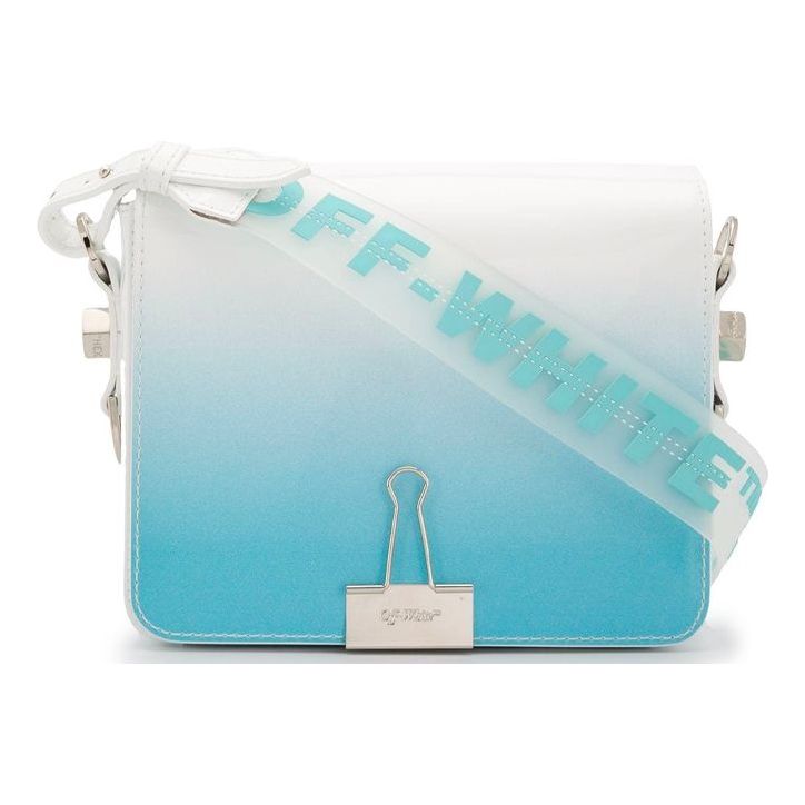(WMNS) Off-White Flap shoulder bag Mid Blue OWNA011R20G990683100