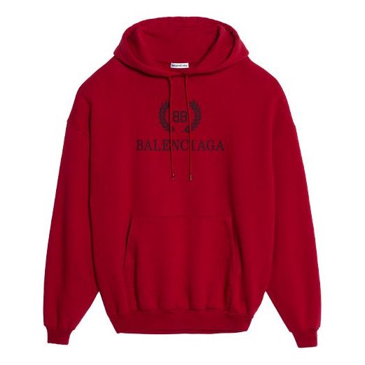 (WMNS) Balenciaga Alphabet Hoodie Red 556111TDV046064