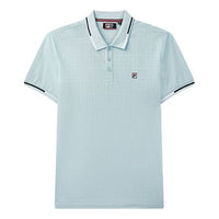 FILA Contrasting Colors Stripe Short Sleeve Polo Shirt Blue F11M031114F-LB