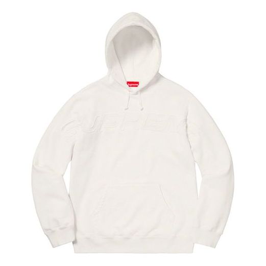 Supreme SS19 Set In Logo Hooded Sweatshirt White Logo SUP-SS19-097
