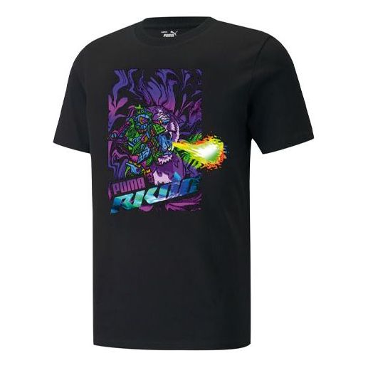 PUMA x RKDO Crossover Printing Round Neck Short Sleeve Black 532742-01