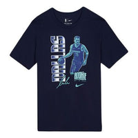 Men's Nike Casual Sports Breathable Doncic Pattern Short Sleeve Navy Blue T-Shirt DD2804-419