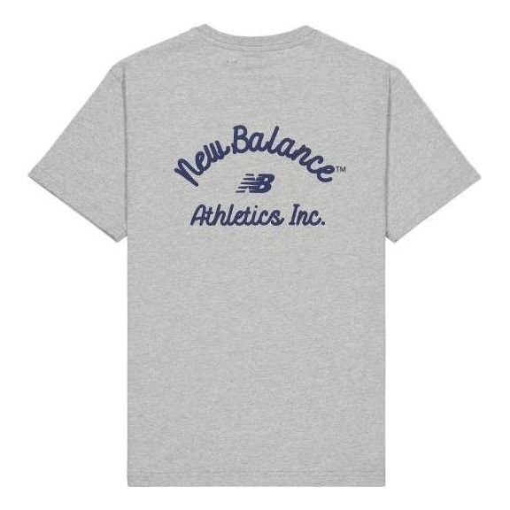 New Balance Athletics Back Print T-shirt Asia Sizing 'Grey' AMT42323-GHM