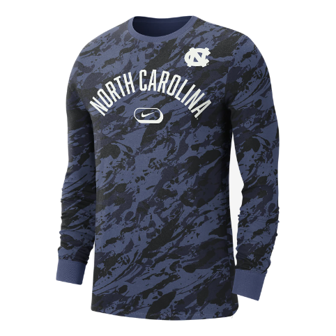 Nike College UNC Crew-Neck Long-Sleeve T-Shirt 'Mystic Navy' FQ5185-461